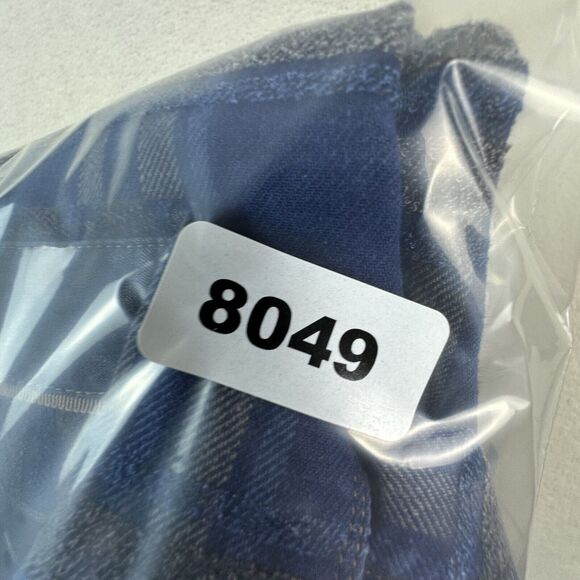 32 Bar Blues Shirt Mens Large Blue Plaid Textured Long Sleeve Button Down Shirt - Picture 13 of 13